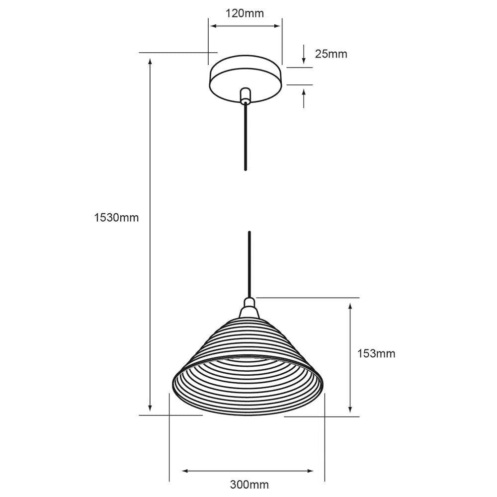 LÁMPARA DE INTERIOR TECNOLITE BAMIRA PARA SUSPENDER BASE E27