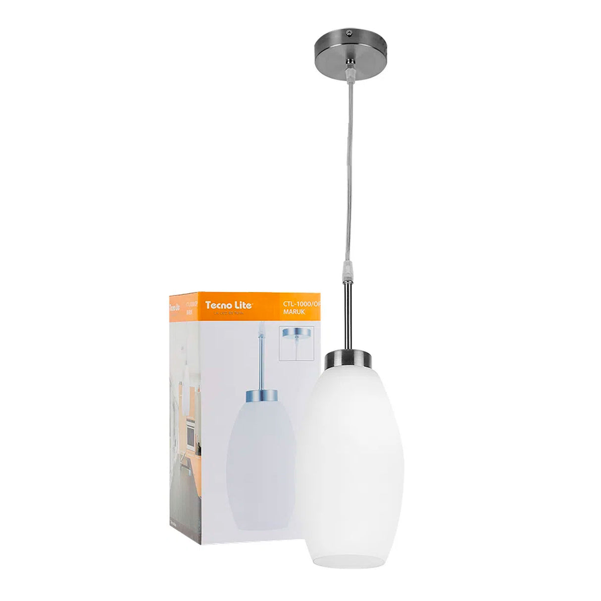 COLGANTE DE CRISTAL MARUK TECNOLITE 1.50 METROS DE ALTURA POTENCIA MÁXIMA 60W BASE E27 NO INCLUYE FOCO