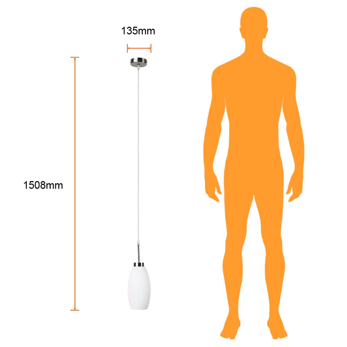 COLGANTE DE CRISTAL MARUK TECNOLITE 1.50 METROS DE ALTURA POTENCIA MÁXIMA 60W BASE E27 NO INCLUYE FOCO