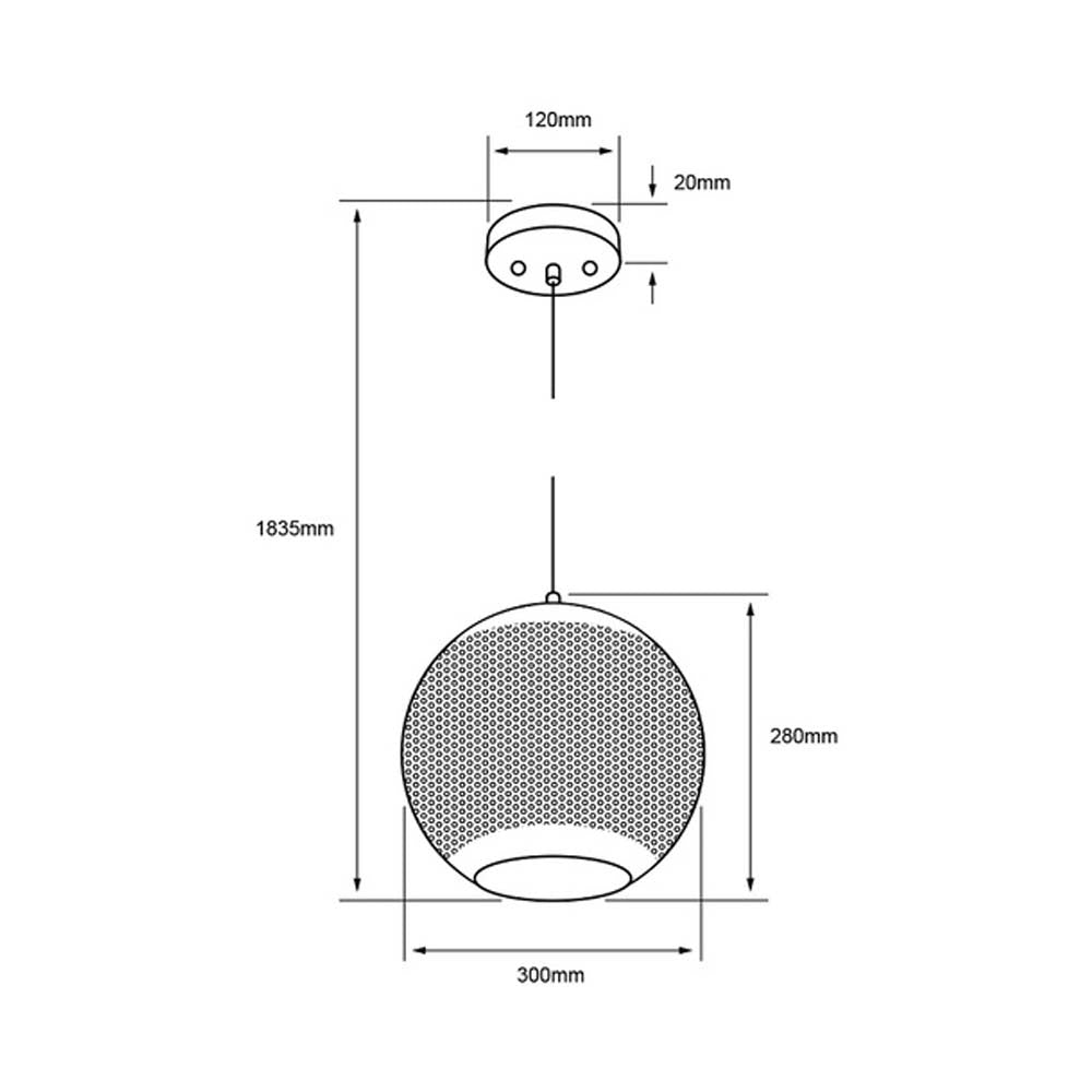LÁMPARA DE INTERIOR TECNOLITE RIGIL PARA SUSPENDER BASE E27
