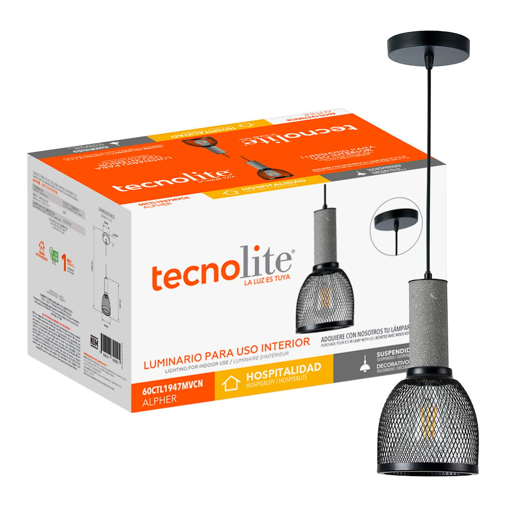 LUMINARIO S/LAMP E27 CEM