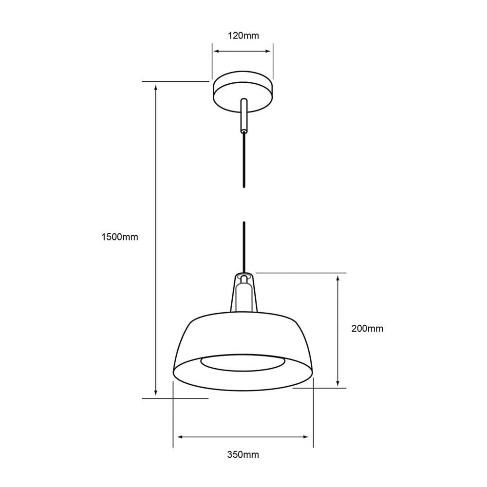 COLGANTE METÁLICO TECNOLITE LA CANEE 1.5M DE ALTURA 60W BASE E27 NO INCLUYE FOCO ***TECNOLITE HAE***