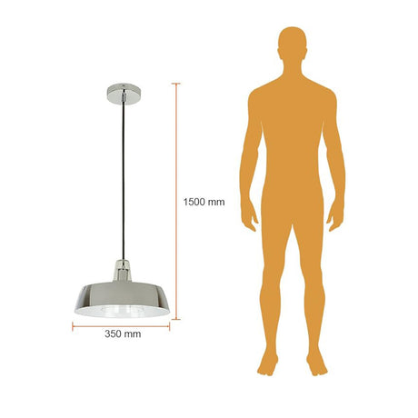 LUMINARIO SUSPENDIDO DECORATIVO INT. 8.5W/100-240V. E27 CRISTAL ACERO CROMADO LA CANEE ***TECNOLITE HAE***
