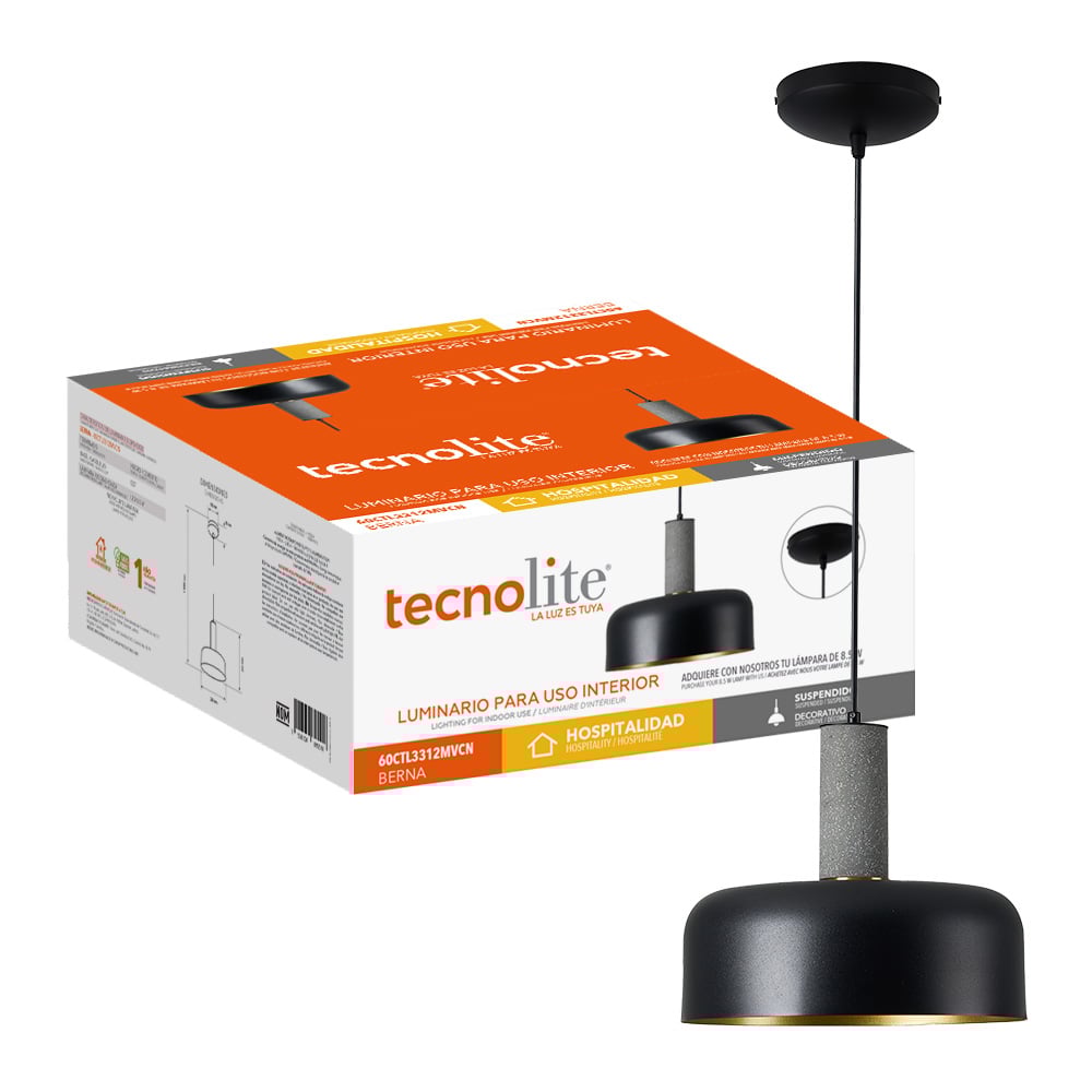 LUMINARIO INT S/LAMP E27 CEM