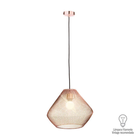 COLGANTE METÁLICO TECNOLITE AFRODITA 1.5M DE ALTURA 60W BASE E27 NO INCLUYE FOCO ***TECNOLITE HAE***