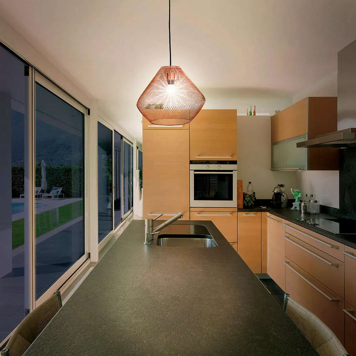 COLGANTE METÁLICO TECNOLITE AFRODITA 1.5M DE ALTURA 60W BASE E27 NO INCLUYE FOCO ***TECNOLITE HAE***