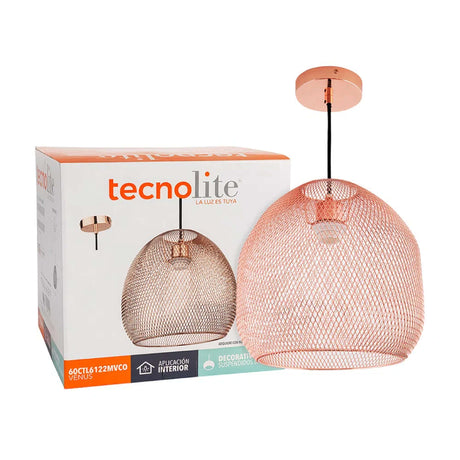 COLGANTE METÁLICO TECNOLITE VENUS 1.5M DE ALTURA 60W BASE E27 NO INCLUYE FOCO  *** HAE ***