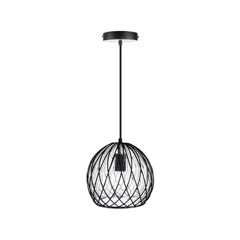 LUMINARIO INT. COLG. 8.5W/100-240V. CRISTAL ACERO NEGRO KOEIA II ***TECNOLITE HAE***