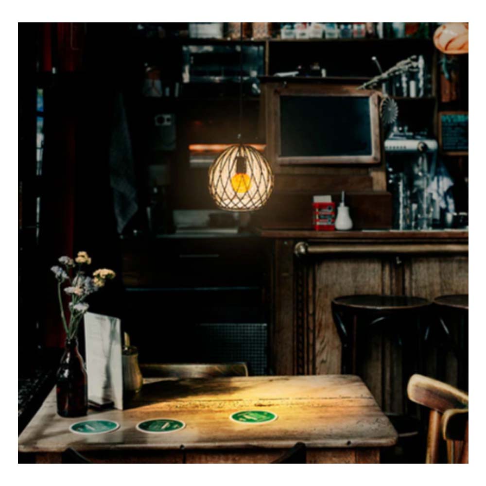 LUMINARIO INT. COLG. 8.5W/100-240V. CRISTAL ACERO NEGRO KOEIA II ***TECNOLITE HAE***