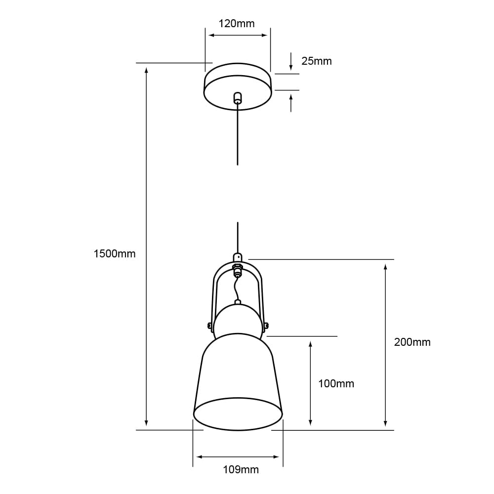 LÁMPARA DE INTERIOR PARA SUSPENDER RAN I TECNOLITE BASE E27