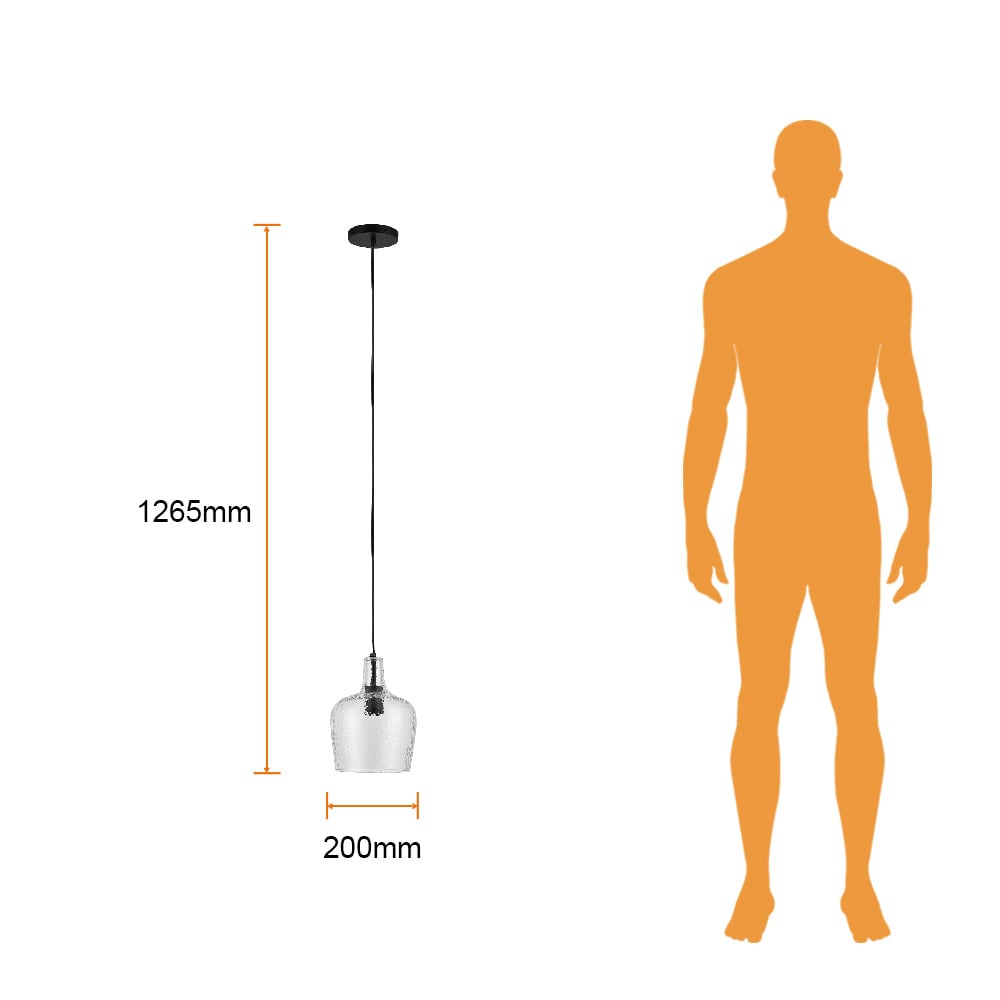 LUM S/L INT SUS 100-240V TRANSPARENTE CRESIDA II TECNOLITE