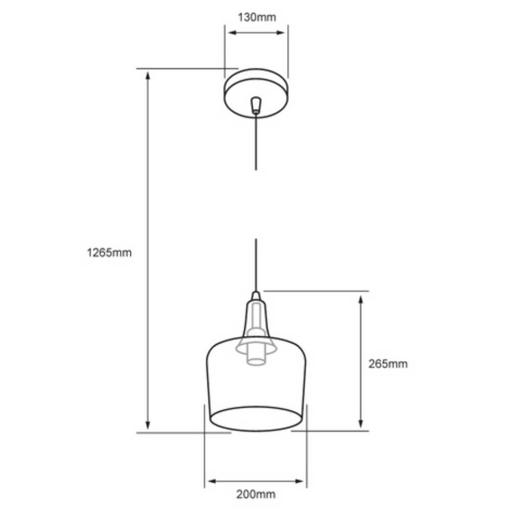 LUM S/L INT SUS 100-240V TRANSPARENTE CRESIDA II TECNOLITE