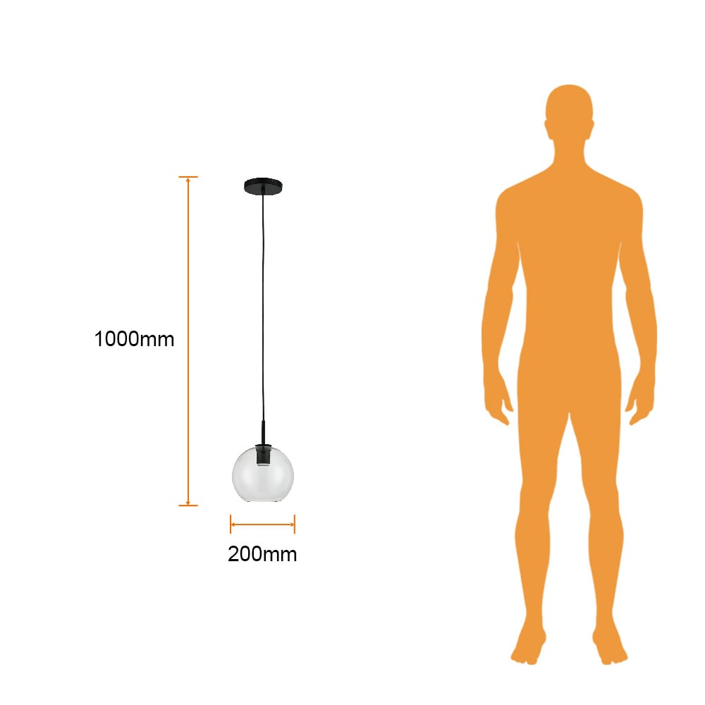 LUM S/L INT SUS 100-240V IP20 NEGRO CORDELIA I ***TECNOLITE HAE***