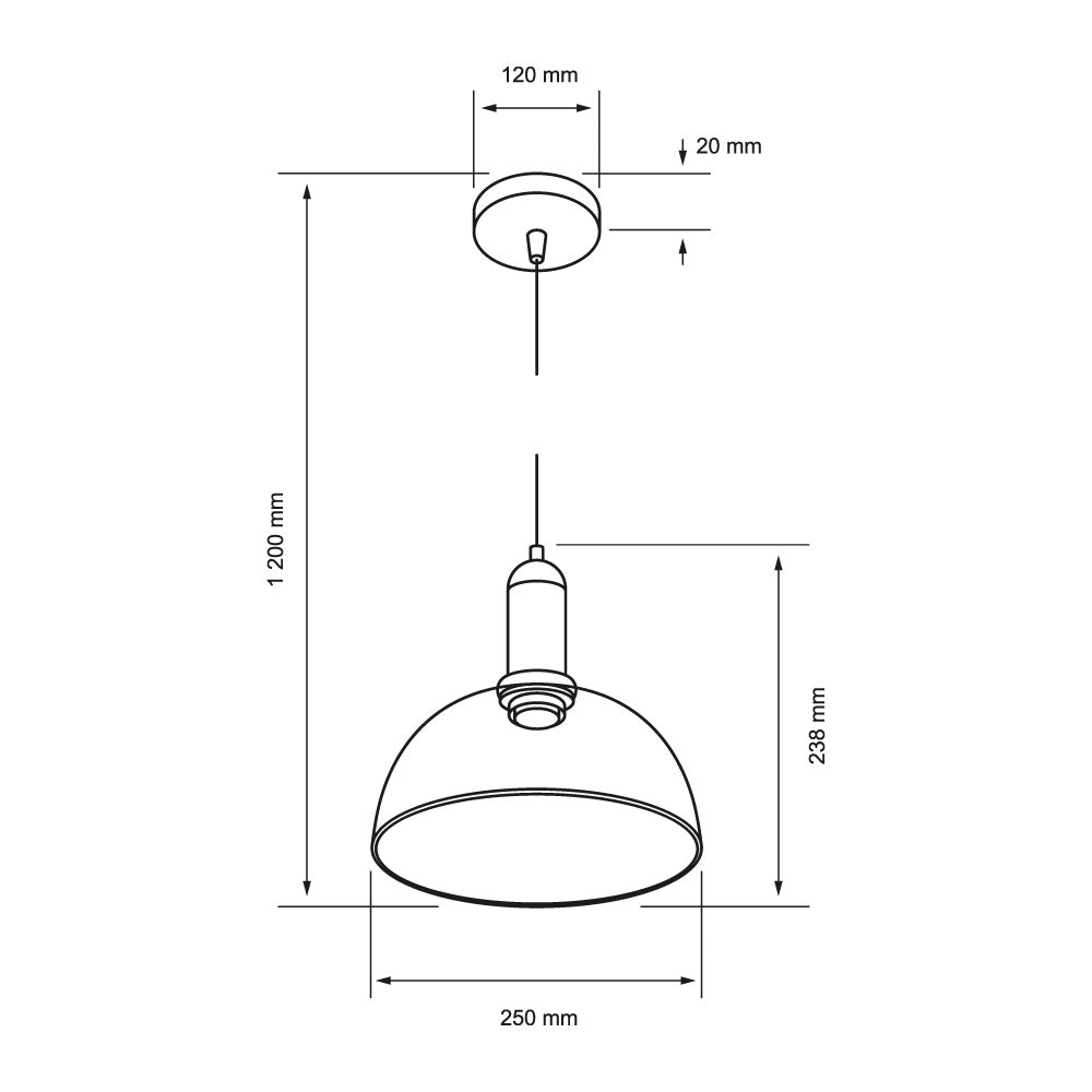 LUMINARIO INT SUSP S/L IRENA I 100-240V E27 DORADO AMBAR