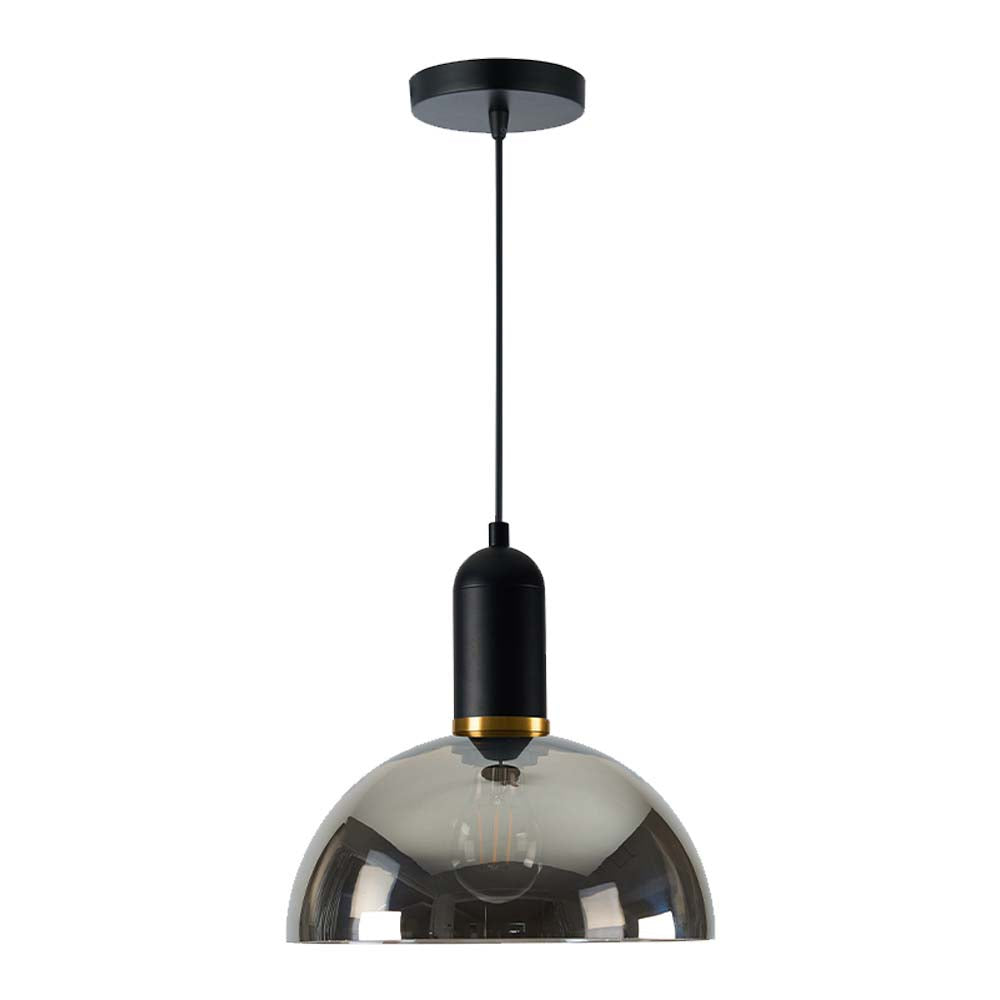 LAMPARA COLGANTE DE 60 W DE CRISTAL COLOR NEGRO Y HUMO IRENA I 60CTL8323MVNCH TECNOLITE