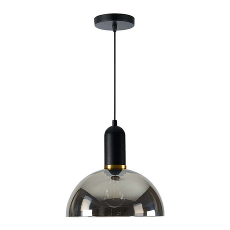 LAMPARA COLGANTE DE 60 W DE CRISTAL COLOR NEGRO Y HUMO IRENA I 60CTL8323MVNCH TECNOLITE