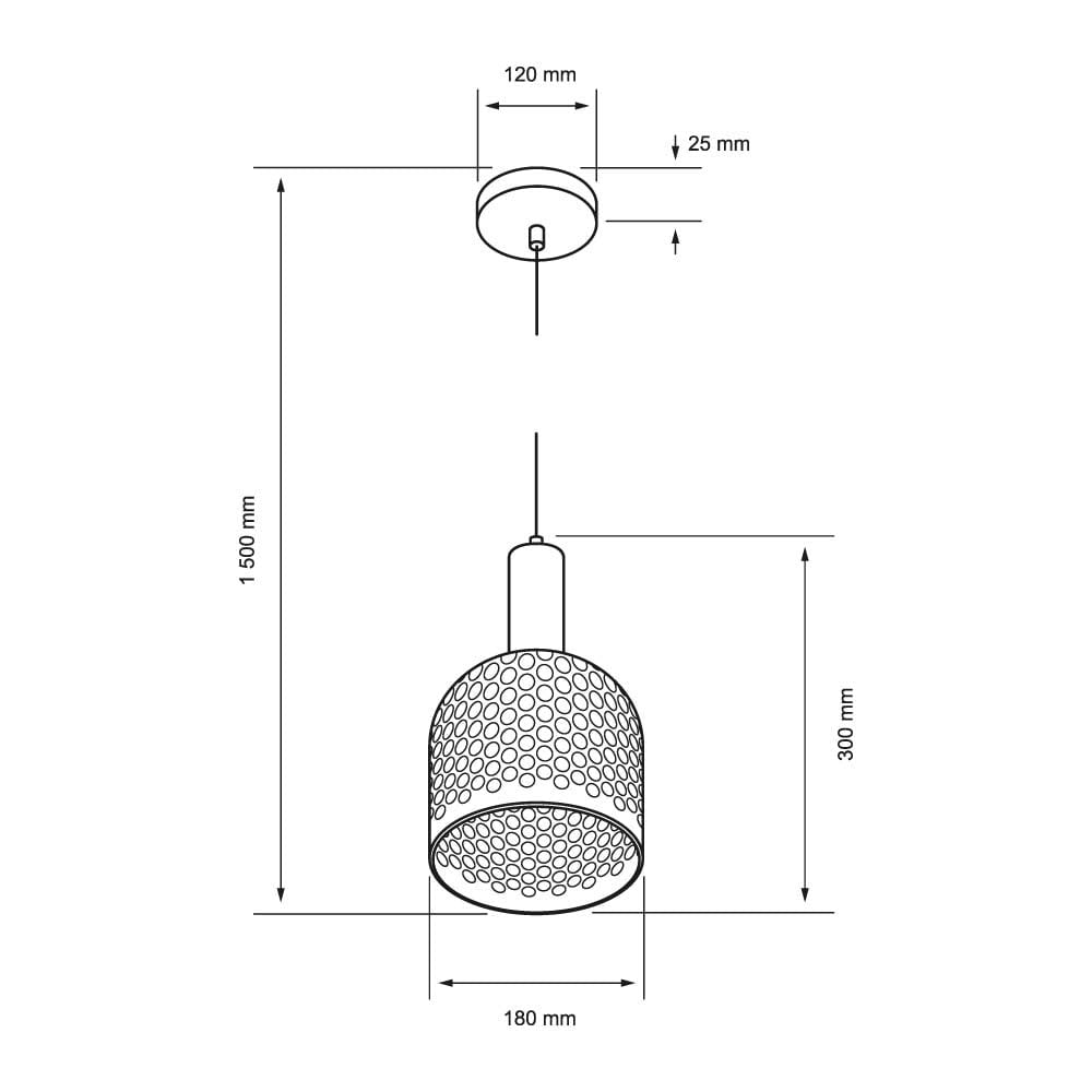 LAMPARA COLGANTE DE 60 W DE CRISTAL CON ACABADO HUMO ITOA 60CTL8326MVDCR TECNOLITE