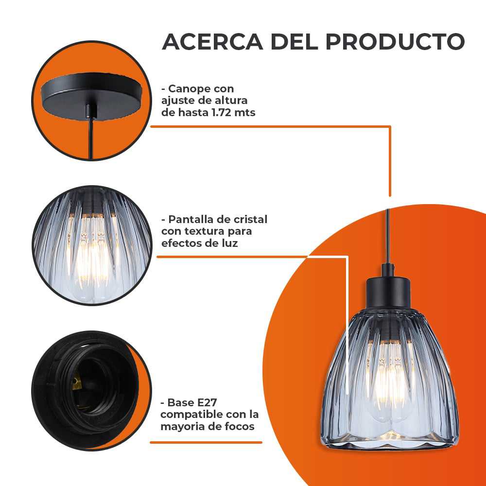 INT S/LAMPARA SUSPENDIDO 100-240VIP20 N CELESTE I ***TECNOLITE HAE***