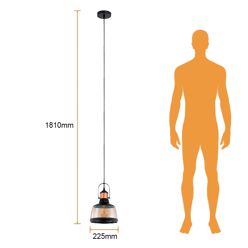 LAMPARA DE INTERIOR COLGANTE DE 60W COLUMBIA I TECNOLITE