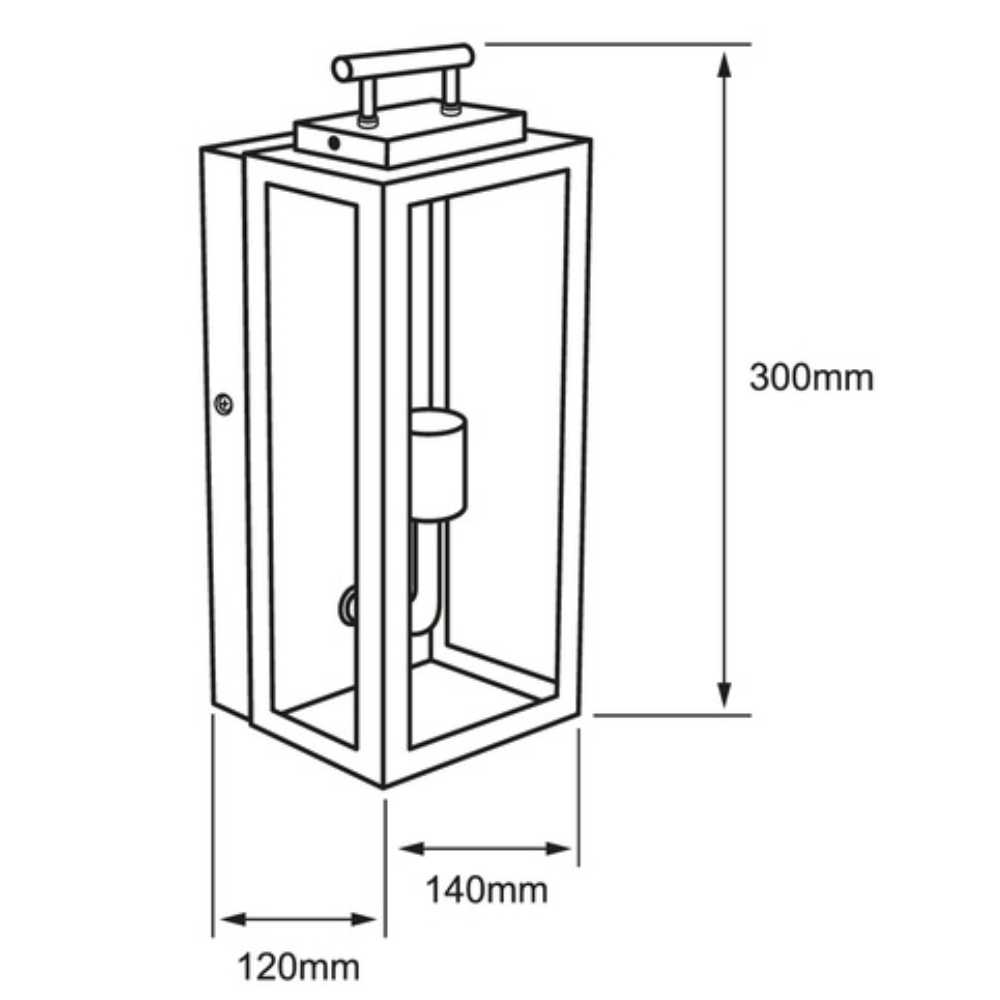 LUM EXT S/LAMPARA SP MURO 127V NEGRO DONATI ***TECNOLITE HAE***
