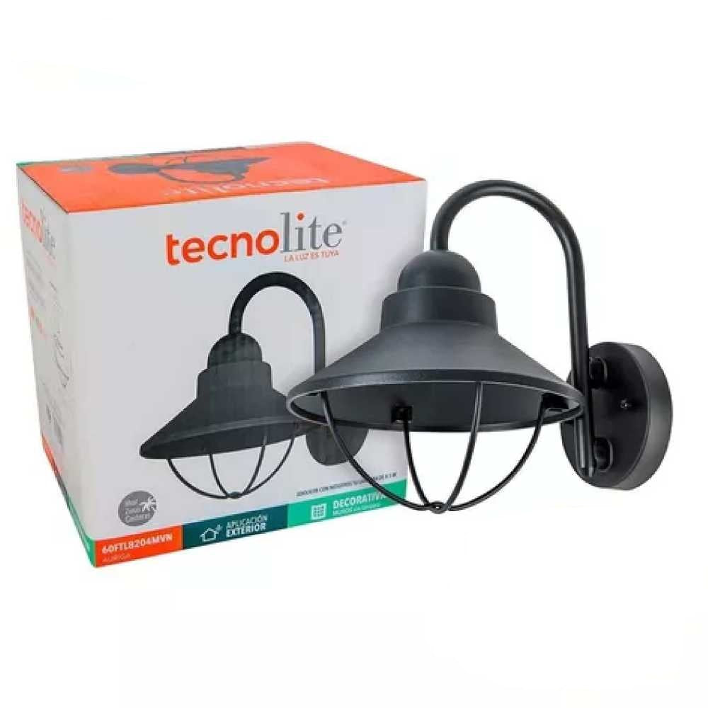 FAROL DE EXTERIOR AURIGA TECNOLITE PARA SOBREPONER BASE E27 NEGRO