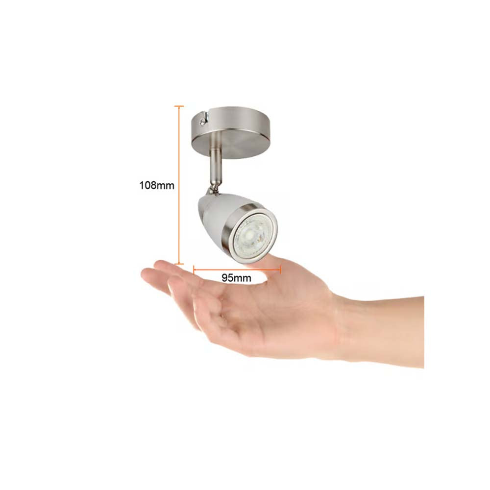 LAMPARA SPOT DE SOBREPONER DIRIGIBLE POTENCIA MAX. 50 W 1 BASE GU10 NO INCLUYE FOCO 60LVC201MVS