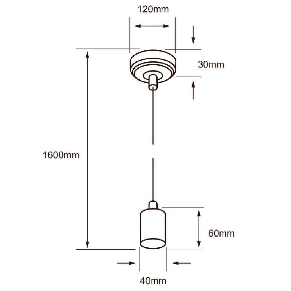 SOCKET COLGANTE VINTAGE DE ALUMINIO COLOR NEGRO DE 8.5 W E27 60SOCK044MVE27N TECNOLITE