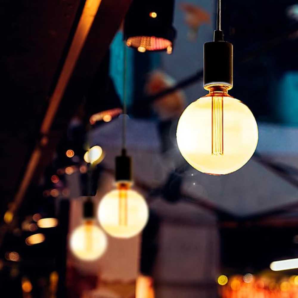 SOCKET COLGANTE VINTAGE DE ALUMINIO COLOR NEGRO DE 8.5 W E27 60SOCK044MVE27N TECNOLITE