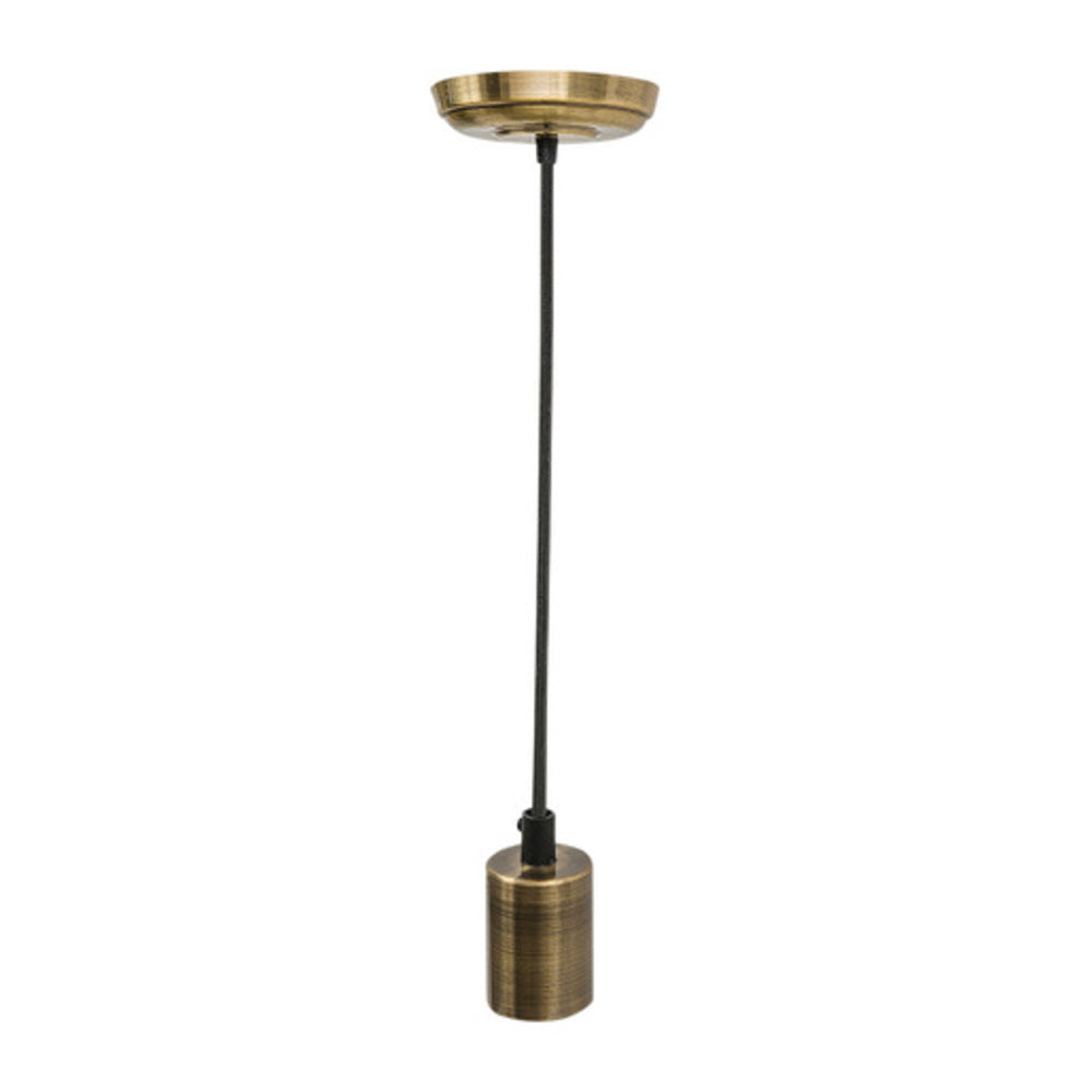 SOCKET COLGANTE METALICO HIERRO ANTIGUO 1.60 M DE ALTURA POTENCIA MAX. 60 W BASE E27 NO INCLUYE FOCO