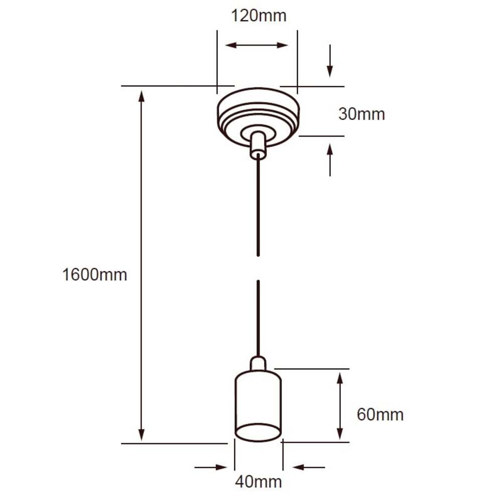 COLGANTE DE CERÁMICA TECNOLITE CUBIERTA DE HIERRO BASE E27
