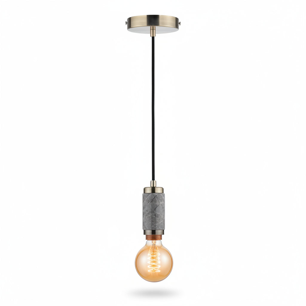SOCKET COLGANTE METALICO HIERRO ANTIGUO 1.50 M DE ALTURA POTENCIA MAX. 60 W BASE E27 NO INCLUYE FOCO