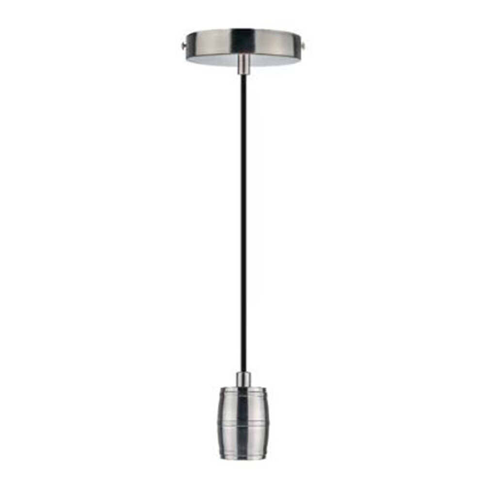 SOCKET COLGANTE METALICO SATINADO 1.50 M DE ALTURA POTENCIA MAX. 60 W BASE E27 NO INCLUYE FOCO 60SOCK113MVE27S