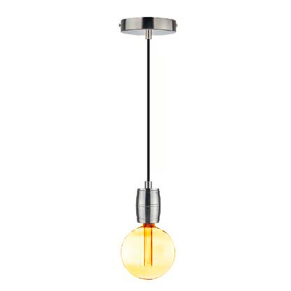 SOCKET COLGANTE METALICO SATINADO 1.50 M DE ALTURA POTENCIA MAX. 60 W BASE E27 NO INCLUYE FOCO 60SOCK113MVE27S