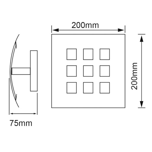 LÁMPARA DE INTERIOR TECNOLITE FORTE PARA SOBREPONER BASE G9 ZINC ***EXHIBIDO***