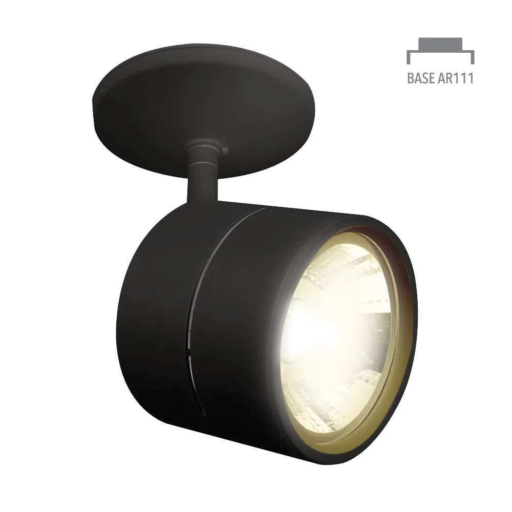 LÁMPARA DE INTERIOR TECNOLITE AVOIR I SPOT PARA SOBREPONER BASE G53 NEGRO