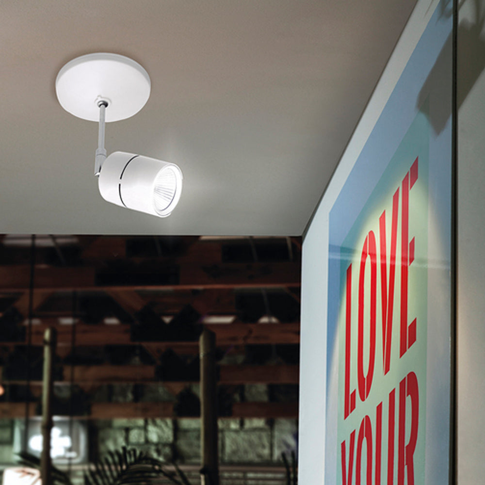 LUMINARIO INT ACENTO SPOT SOBREPONER 6W 100-240V GU10 BLANCO TECNOLITE