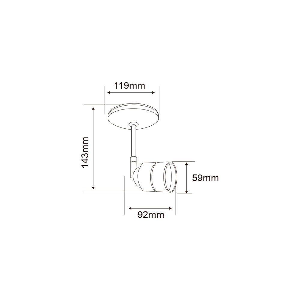 LUMINARIO INT ACENTO SPOT SOBREPONER 6W 100-240V GU10 BLANCO TECNOLITE