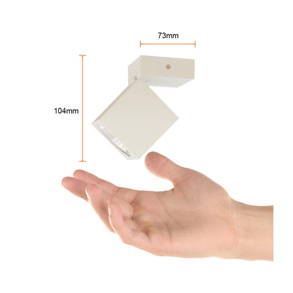 LUMINARIO LED SOBREP. TECHO 6W/100-240V. GX5.3 ALUMINIO BLANCO ALNASI II***HAE2025***