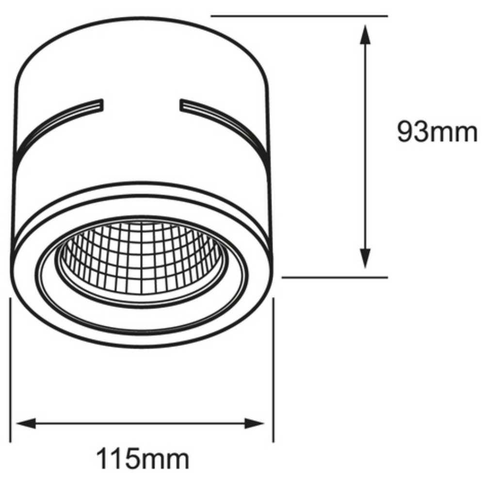 LAM INT SPOT SOBREPONER SIN LAMP AR111 60W MAX G53 AMADIO