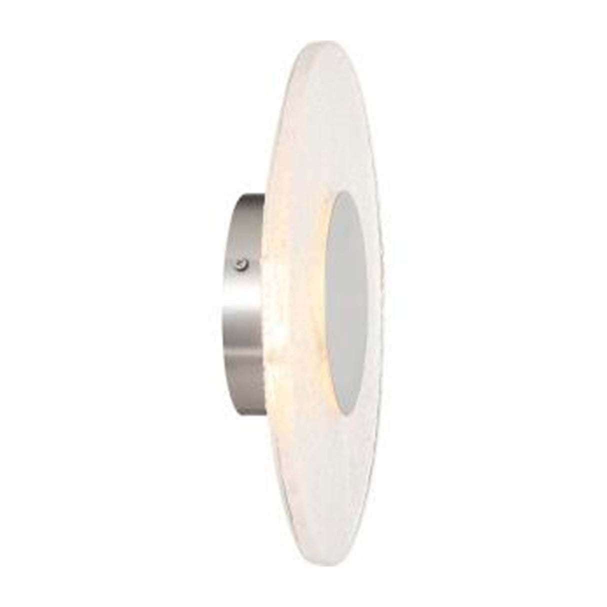 LUMINARIO A TECHO CALLISTO LED 15W 3000K C/MALLA VIDRIO NIQUEL SATCO *** EXHIBIDO ***