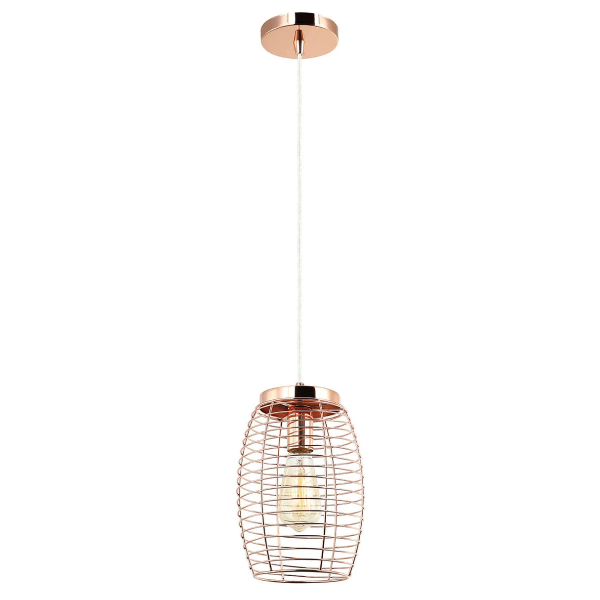 LUMINARIA COLGANTE METAL COBRE 1X60W. YARI *** HA. LUMI ***