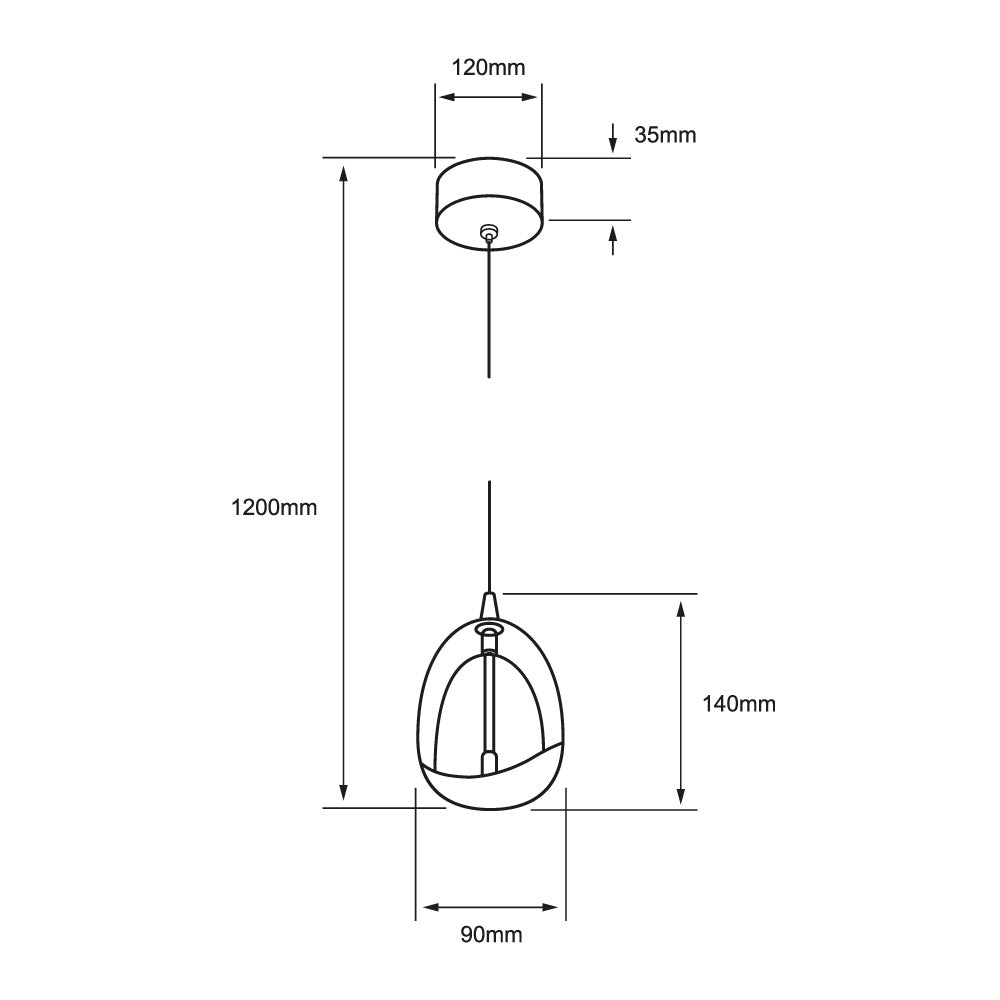 INT LED SUSPENDIDO 6W127V250LM3000K S AITNE TECNOLITE  *** HAE ***