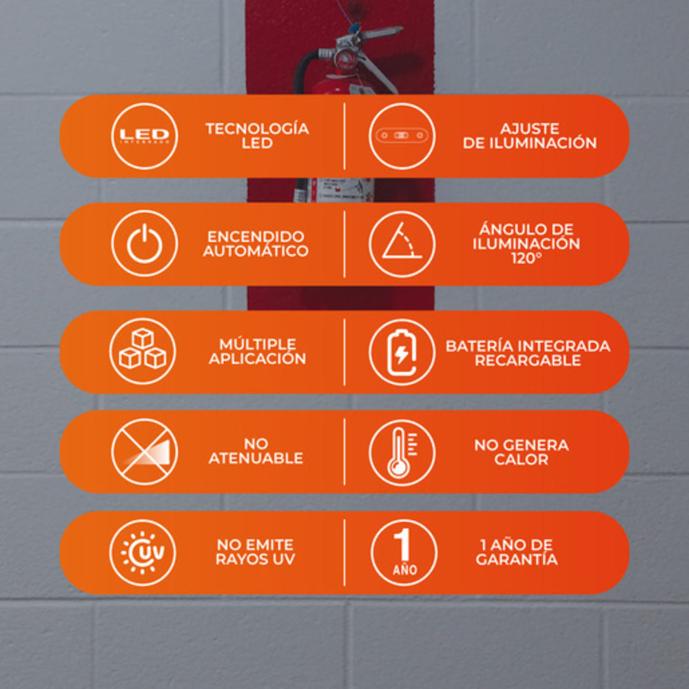 LÁMPARA DE EMERGENCIA LED TECNOLITE MEBSUTA III RECARGABLE 1W LUZ DE DÍA PORTÁTIL LED INTEGRADO