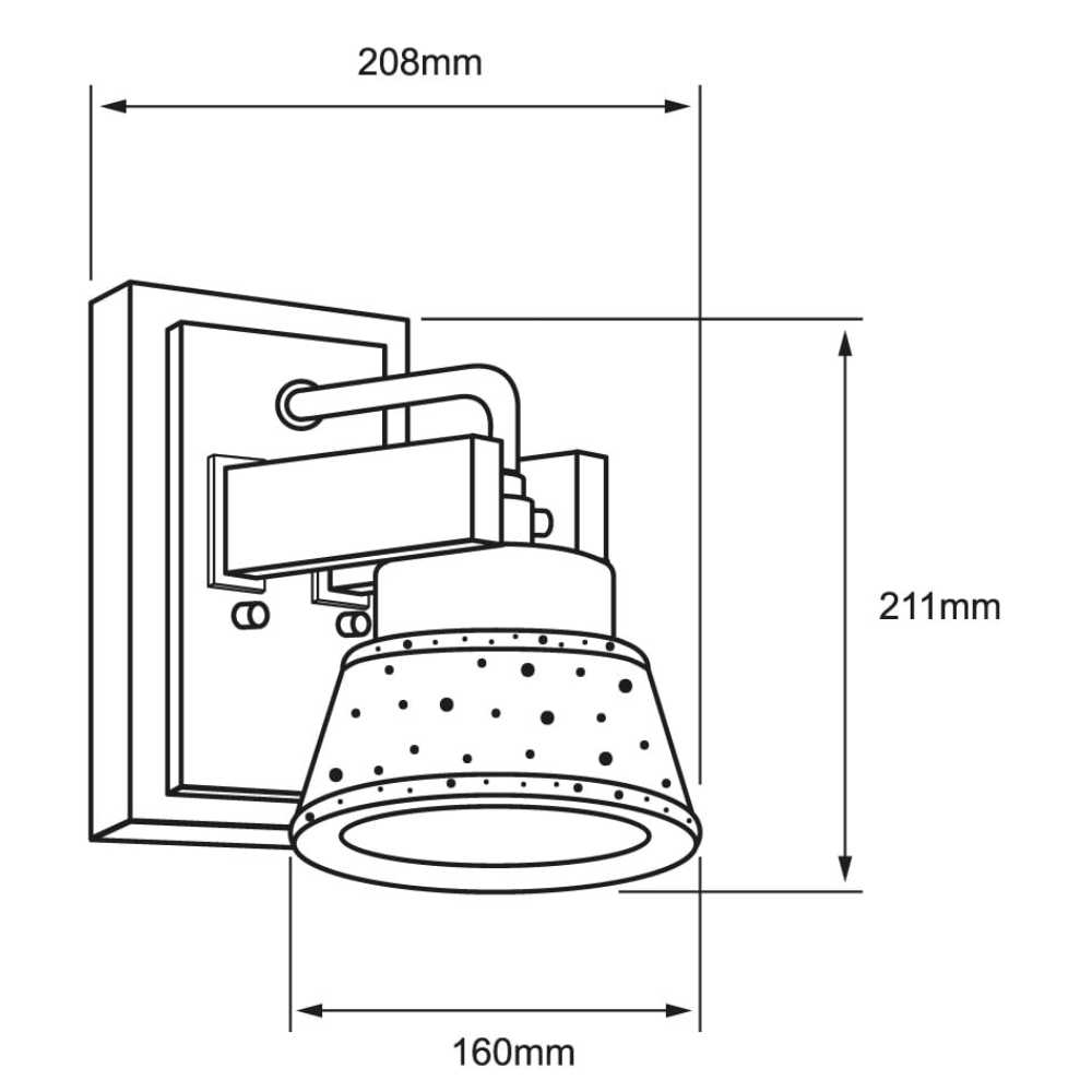 EXT LED SP MURO 6W127V572LM3000K NGO CASTOR TECNOLITE