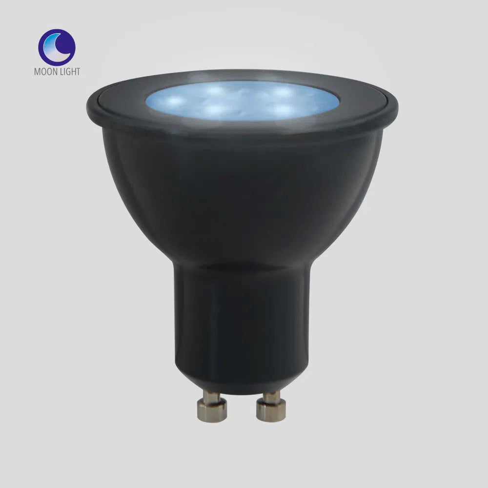 FOCO GU10 LED 6W LUZ DE LUNA COLOR AZUL BASE GU10 IP65 NO ATENUABLE