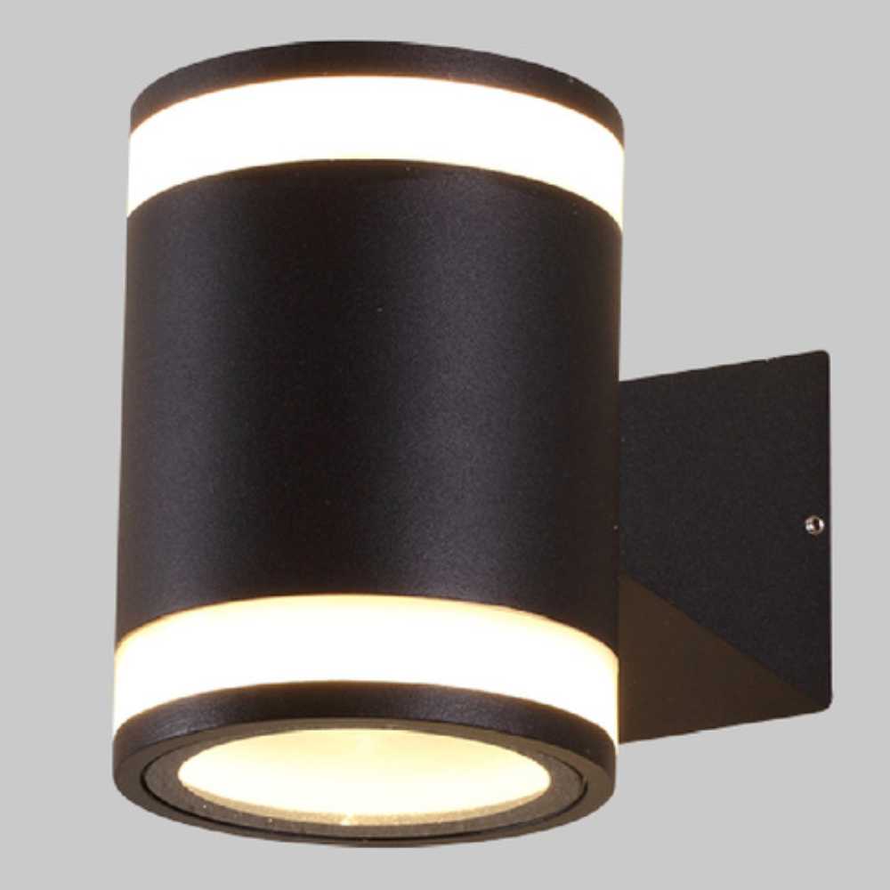 LUMINARIO LED SOBREP. MURO 6W/100-240V. 3000K LUZ SUAVE CALIDA ALUMINIO NEGRO VERITATE II