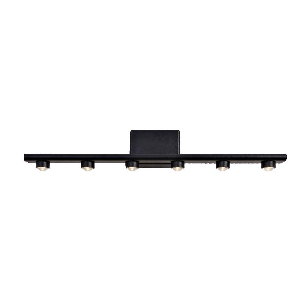 LAMPARA LED DE PARED TIPO ARBOTANTE DE 6W CON 6 SALIDAS DE LUZ COLOR NEGRO CRUCIS 6HLED423MV30N TECNOLITE.