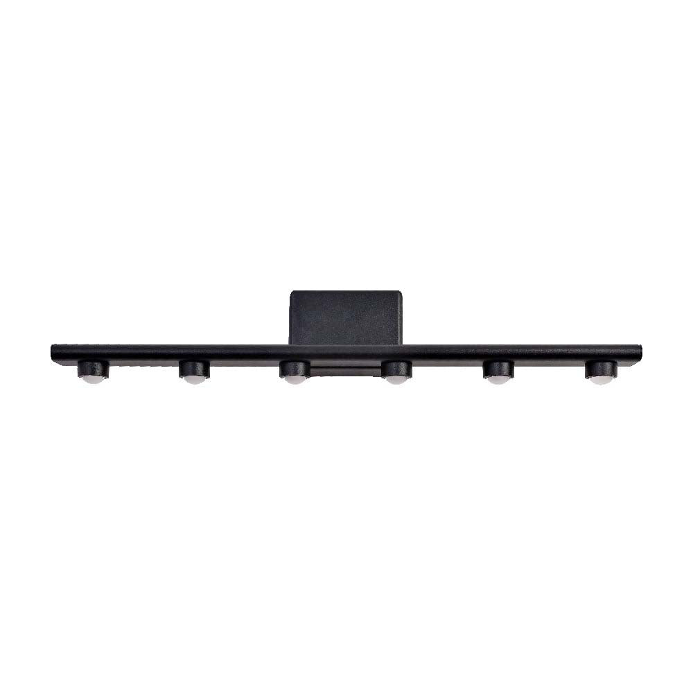 LAMPARA LED DE PARED TIPO ARBOTANTE DE 6W CON 6 SALIDAS DE LUZ COLOR NEGRO CRUCIS 6HLED423MV30N TECNOLITE.