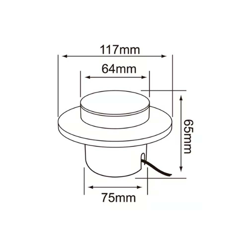 LUM EXT LUZ CORTESIA LED6W100-240V 3000K 120LM TECNOLITE