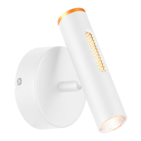 LAMPARA DE PARED ARBOTANTE LED 6W LUZ CALIDA BRILLANTE DIRECTA/INDIRECTA DIRIGIBLE IRC90 NO ATENUABLE BCO